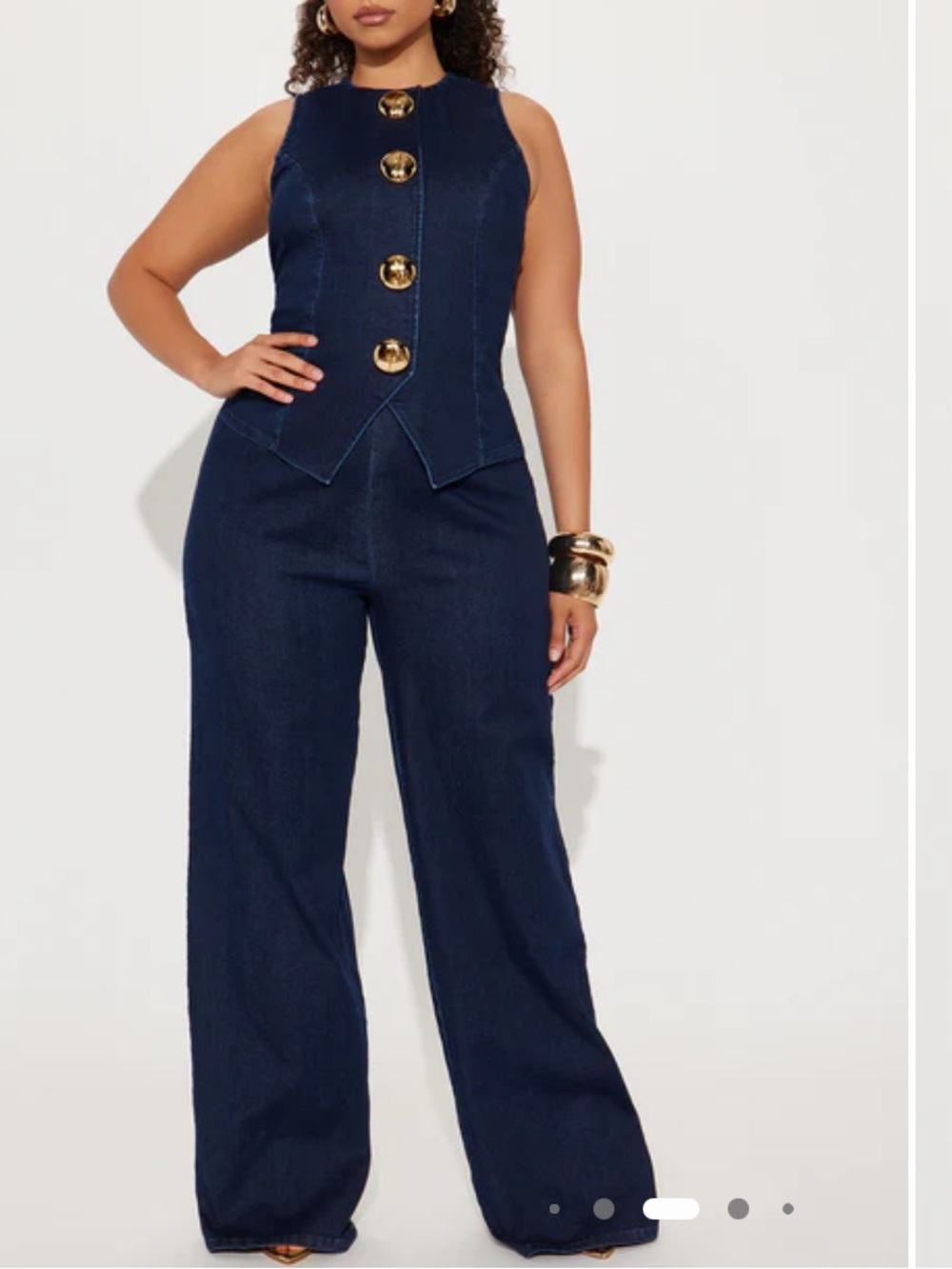Fashion nova Sonya Denim Indigo Jumpsuit - Picture 4 of 5